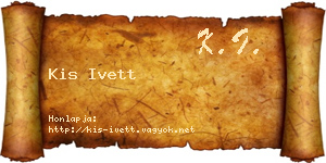 Kis Ivett névjegykártya