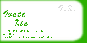 ivett kis business card